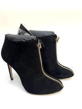 Zara Noir Bottines Faux Daim