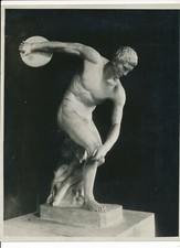 discobole sculpture plâtre photo photographie papier cartoline années 1920