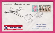 12 JANVIER 1960 - 1èr SERVICE CARAVELLE AIR FRANCE PARIS - LISBONNE