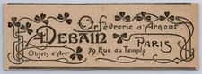 1910 Debain Orfèvrerie Argent Objet Art Déco Publicité Ancienne Paris Antique Ad