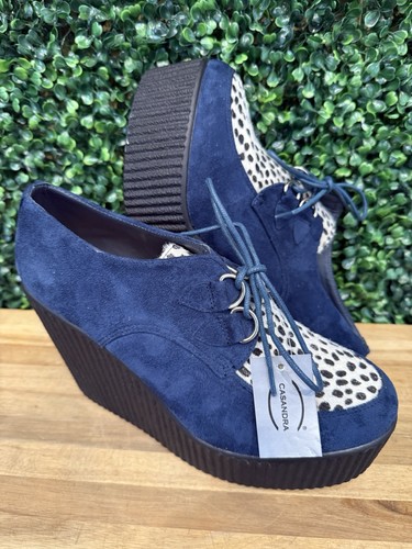 Nwt navy blue leopard creeper - nwt,