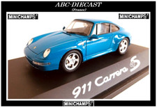 PORSCHE 911 (993) CARRERA 4S 1993 Bleu - 1:43 TRIX-SCHUCO
