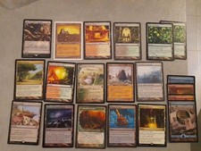 Lot de 20 Cartes Magic Terrains dont Rares