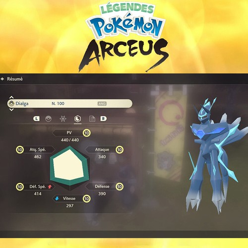 Dialga niveaux effort max - dialga,