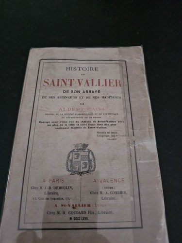Histoire saint vallier - saint,