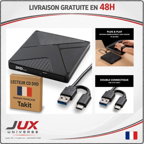 Takit lecteur dvd externe - takit,