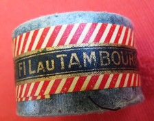 BOBINE ancienne FIL LIN NOIR
