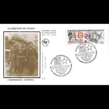 FDC soie - Régiment de chasse