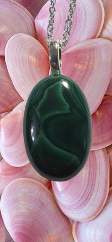 Pendentif malachite naturelle - pendentif,
