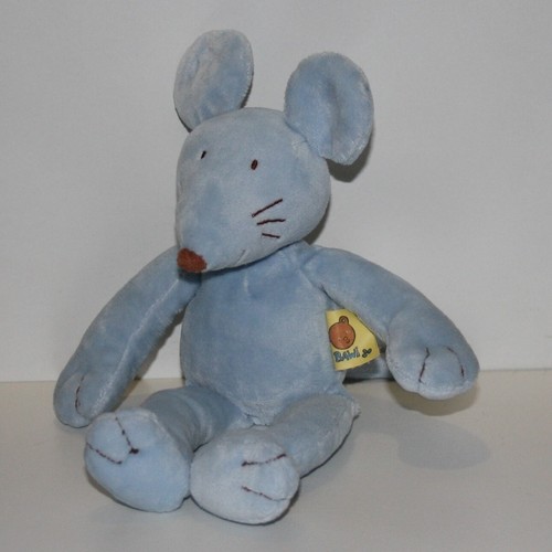 Doudou souris bawi bleu - souris,