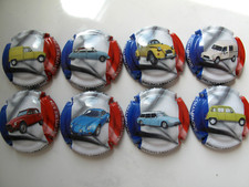 Série de  8  New. capsules  de Champagne BRUNO ARMAND, voitures renault, citroen