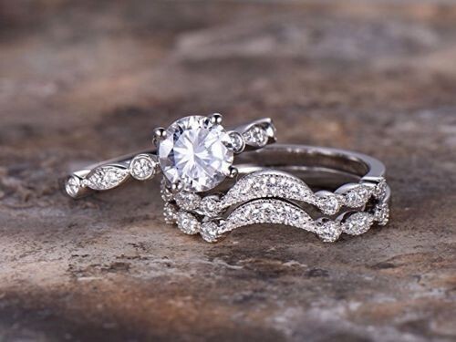 Bague fiançailles sertie - de,
