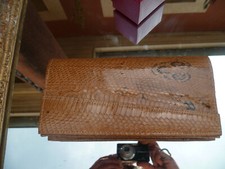 pochette sac a main femme  cuir peau serpent  vintage