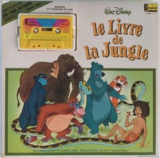 Livre Cassette Audio Disneyland Le Livre de la Jungle 1968 Walt Disney Ménestrel