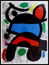 Joan MIRO : Composition, sculpture, Lithographie originale 1970