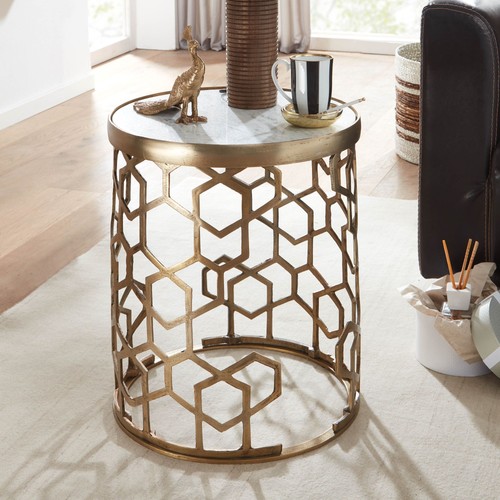 Finebuy table appoint marbre - d'appoint,