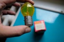 Vintage Ampoule LAMPE SULLY Jaune 6V 15 / 15W BA20a C1152 Automobile Moto