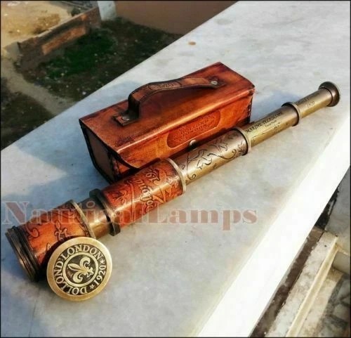 Ancien télescope laiton - ancien,