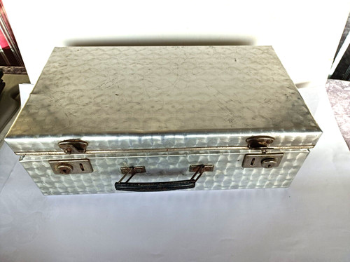 Valise aluminium vintage - valise,