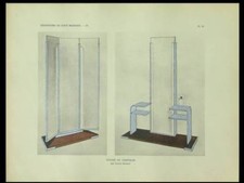 LOUIS SOGNOT, MEUBLE ART DECO FRANÇAIS - POCHOIR 1929 - COIFFEUSE, VERRE
