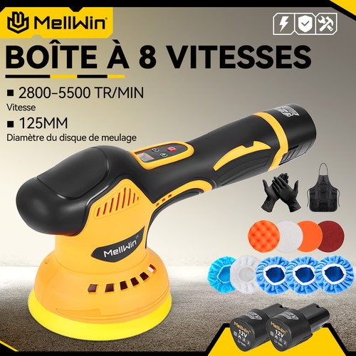12v 125mm polisseuse voiture - 12v,