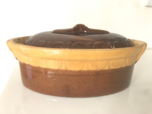 Grande terrine plat - , à