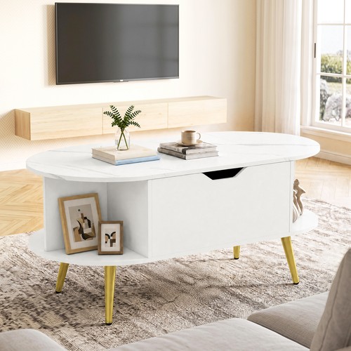 Faux marble lift top coffee - faux,