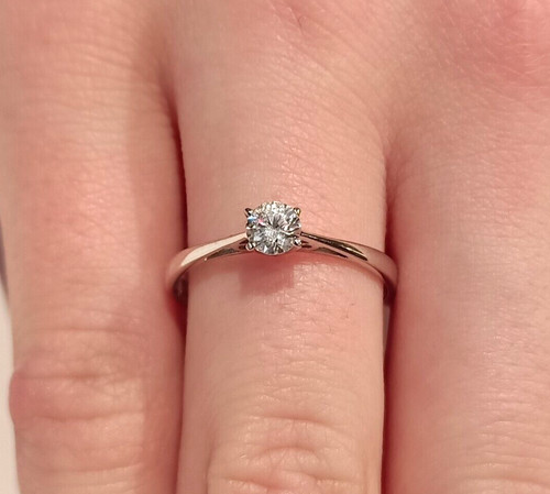 Bague solitaire blanc - bague,