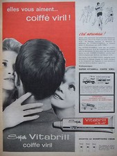 PUBLICITÉ DE PRESSE 1962 SUPER VITABRILL COIFFE VIRIL - ADVERTISING