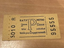 Rare - ticket ancien RATP