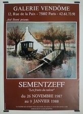 Sementzeff Les fruits du talent 1987 Affiche Originale Exposition