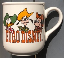 Tasse Mickey, Donald, Dingo Eurodisney, Walt Disney, Dessin Animé, Mug, Western