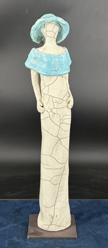 Statue femme céramique raku - céramique,