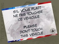 PLAQUE AIMANTEE SOUPLE affichage carrosserie  . jeep willys dodge gmc us ww2