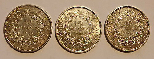 Lot pièces 10 francs - lot, 3