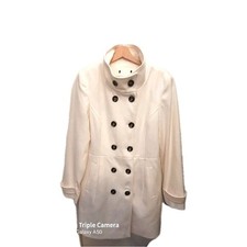 Manteau blanc femme mi-long