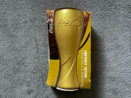 Verre coca cola doré - verre,