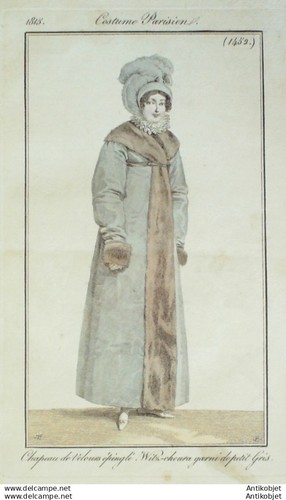 Gravure mode costume parisien - mode,