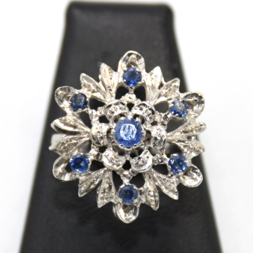 Bague vintage blanc massif - vintage, or