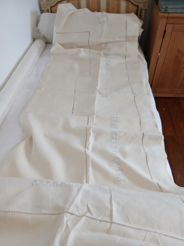 Drap ancien lin fin - drap, (neuf)