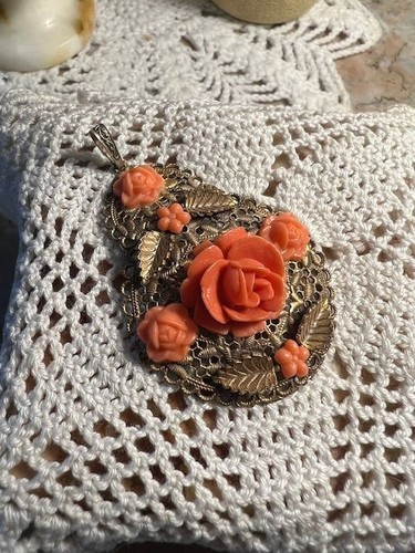Pendentif floral tchèque - floral,