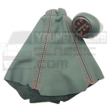 Pommeau levier de vitesse BE3 Peugeot 205 GTI avec soufflet cuir gris