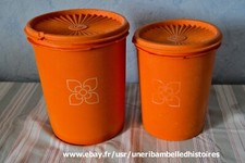 Lot De 2 Boites TUPPERWARE avec couvercles SOLEIL Vintage