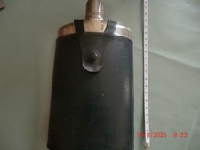 flasque alcool cuir vert grand format