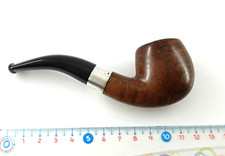 Pipe ancienne en bruyère virole argent  The City Collection vintage silver pipe