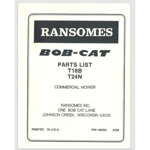 Ransomes bobcat t18b t24n - ransomes, &