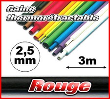 GR2.5-3# gaine thermorétractable rouge 2,5mm 3m ratio 2/1  gaine thermo rouge