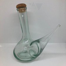 Porron en verre soufflé transparent, carafe, flacon, décanteur à vin, 60 cl