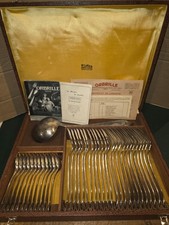 Ménagère Joseph Buisson - Orbrille  37 pièces métal argenté  art déco en écrin