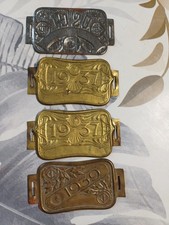 ancienne plaque fiscale de vélo .lot de 4.    1920,1937,1937,1939